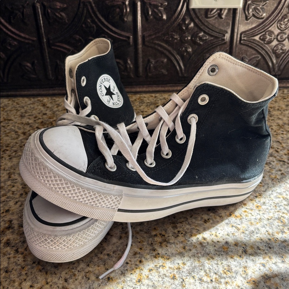 Converse Black and White High-Tops
